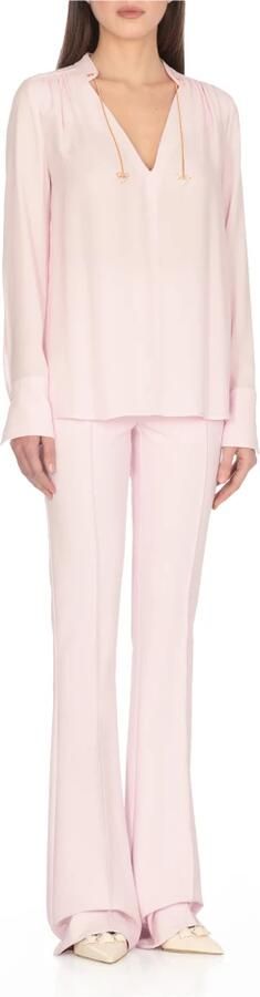 Elisabetta Franchi Roze Viscose Shirt met Charms Pink Dames - Foto 4