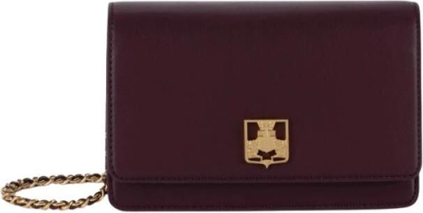 Elisabetta Franchi Bordeaux Schoudertas Elegant Herfst Winter Brown Dames