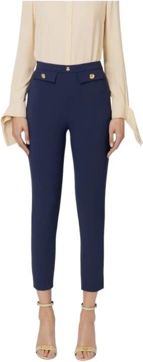 Elisabetta Franchi Stijlvolle Broek voor Vrouwen Blue Dames