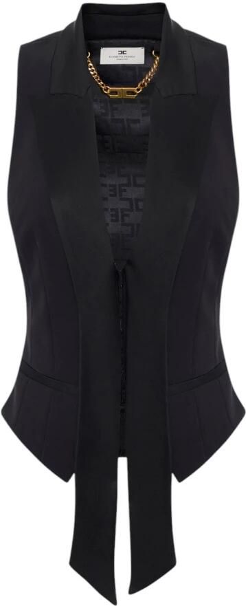 Elisabetta Franchi Stijlvolle Gilet voor Vrouwen Black Dames