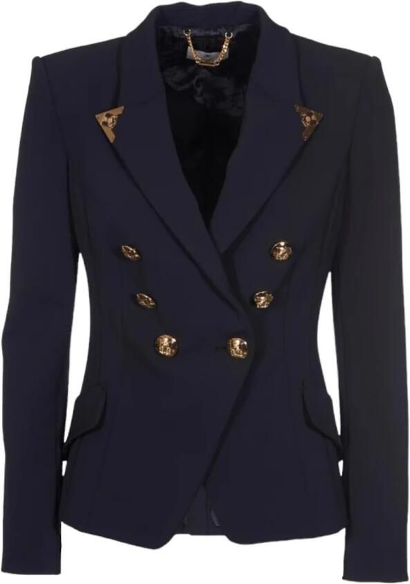 Elisabetta Franchi Stijlvolle Jas voor Vrouwen Black Dames