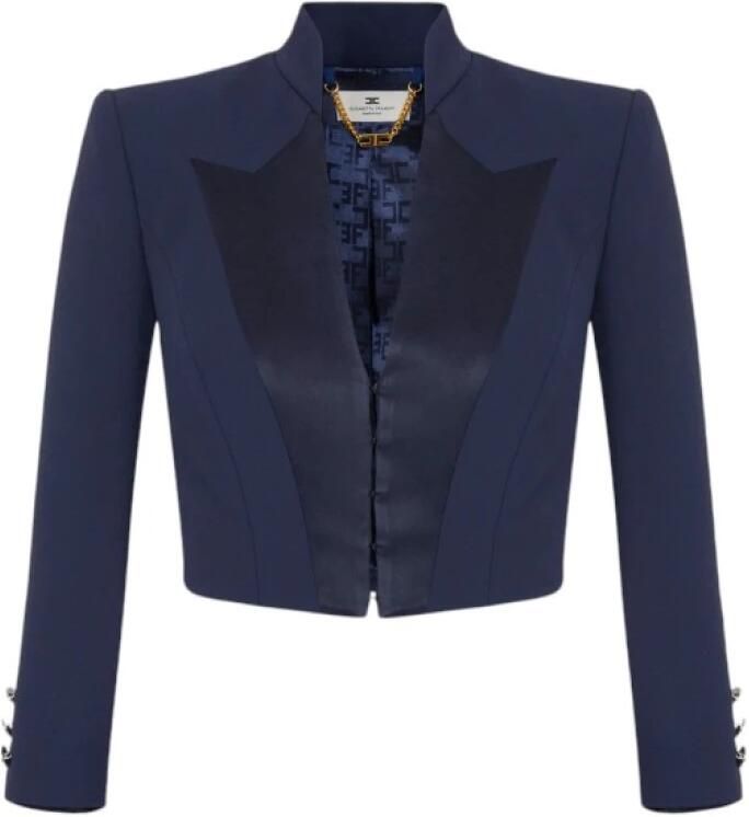 Elisabetta Franchi Stijlvolle Jas voor Vrouwen Blue Dames