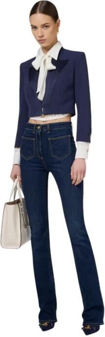 Elisabetta Franchi Stijlvolle Jas voor Vrouwen Blue Dames - Foto 5