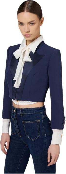 Elisabetta Franchi Stijlvolle Jas voor Vrouwen Blue Dames - Foto 3