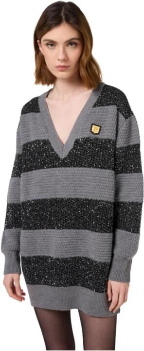 Elisabetta Franchi Stijlvolle Jurken Collectie Gray Dames - Foto 3