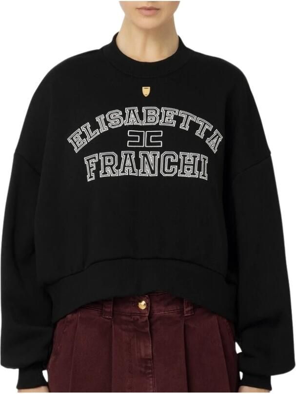 Elisabetta Franchi Stijlvolle Sweater Collectie Black Dames