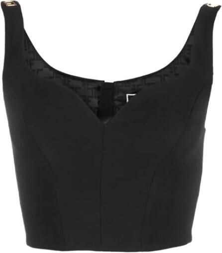 Elisabetta Franchi Top bustier zwart Black Dames