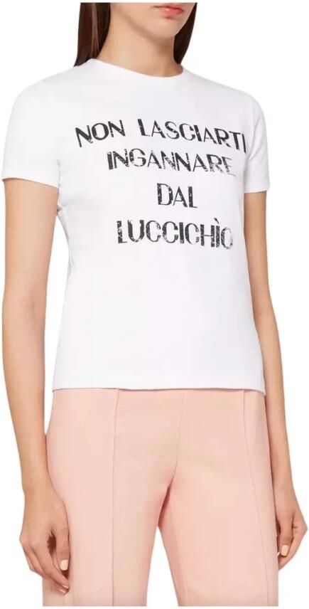Elisabetta Franchi Witte Tops T-Shirt -> Witte Tops en T-Shirt White Dames