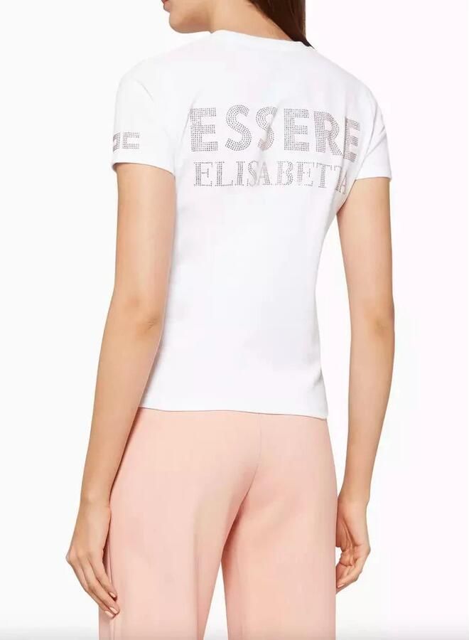 Elisabetta Franchi Witte Tops T-Shirt -> Witte Tops en T-Shirt White Dames - Foto 3
