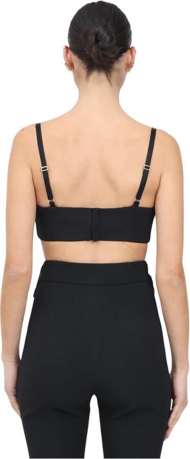 Elisabetta Franchi Zwarte Elegante Bustier Top Black Dames - Foto 4