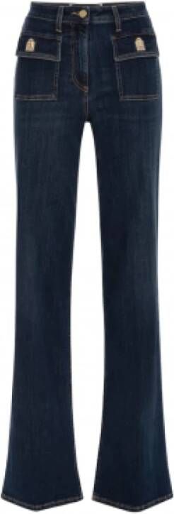 Elisabetta Franchi Flared Jeans met hoge taille Blauw Dames