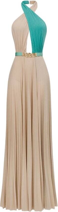 Elisabetta Franchi Gelegenheid Dres Beige Dames