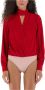 Elisabetta Franchi "Georgette Pearl Body Upgrade" Rood Dames - Thumbnail 1