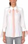 Elisabetta Franchi "Georgette shirt met contrasterende kleurdetails" Wit Dames - Thumbnail 1