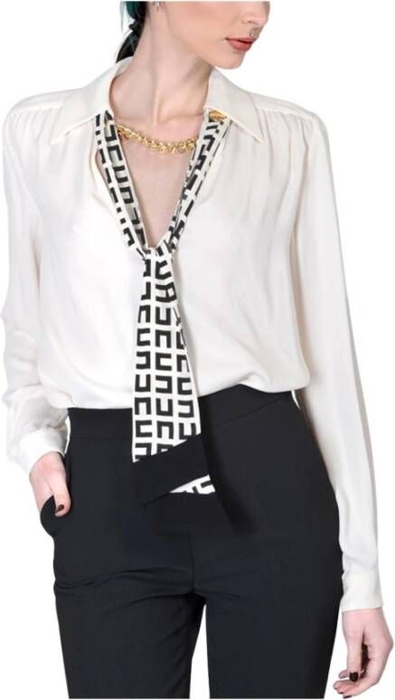 Elisabetta Franchi Georgette Viscose Shirt Wit Dames
