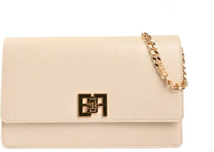 Elisabetta Franchi "Glanzende Synthetische Cross Body Tas" Wit Dames