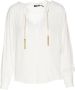 Elisabetta Franchi "Gouden Ketting V-Hals Shirt" White Dames - Thumbnail 1
