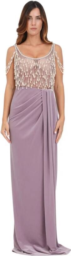 Elisabetta Franchi Elegante Jurken Collectie Purple Dames