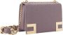 Elisabetta Franchi Paarse Kleine Tas met Verstelbare Schouderband en Logo Plaques Purple Dames - Thumbnail 6