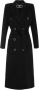 Elisabetta Franchi Zwarte wollen jas met dubbele rij knopen Black Dames - Thumbnail 1