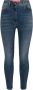 Elisabetta Franchi Jeans van stretchkatoen met hoge taille en opvallend metalen logo Blauw Dames - Thumbnail 1