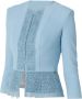 Elisabetta Franchi Korte kanten afgezette polyesterjas Blue Dames - Thumbnail 1