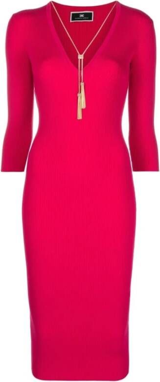 Elisabetta Franchi Knitted Dress Roze Dames