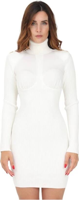 Elisabetta Franchi Knitted Dresses White Dames