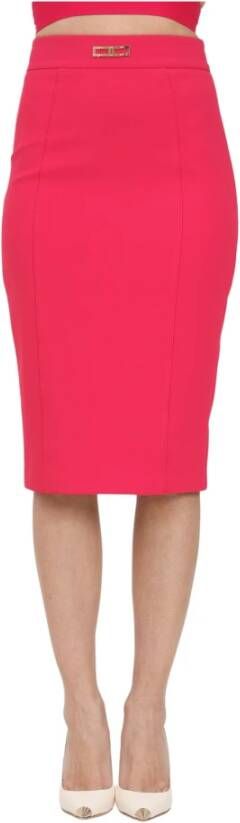 Elisabetta Franchi Pencil Skirts Pink Dames