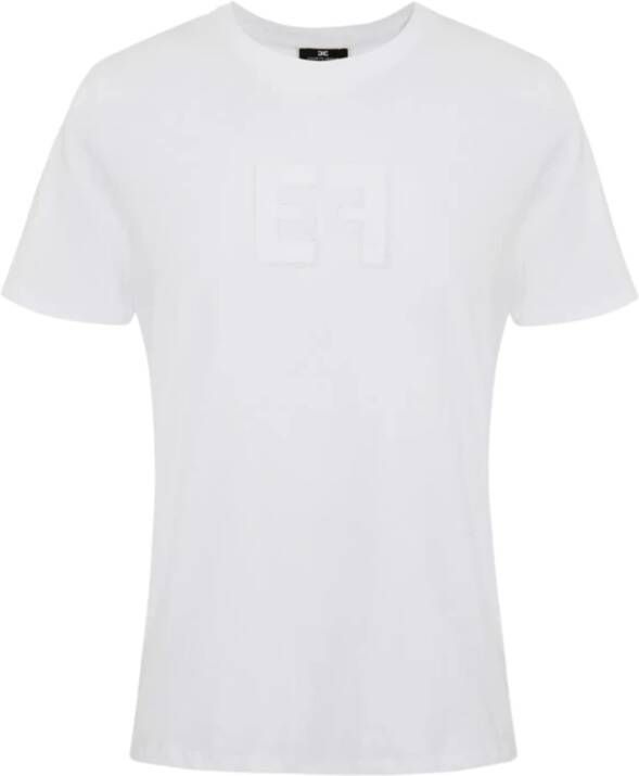 Elisabetta Franchi Korte Mouw T-Shirt White Dames