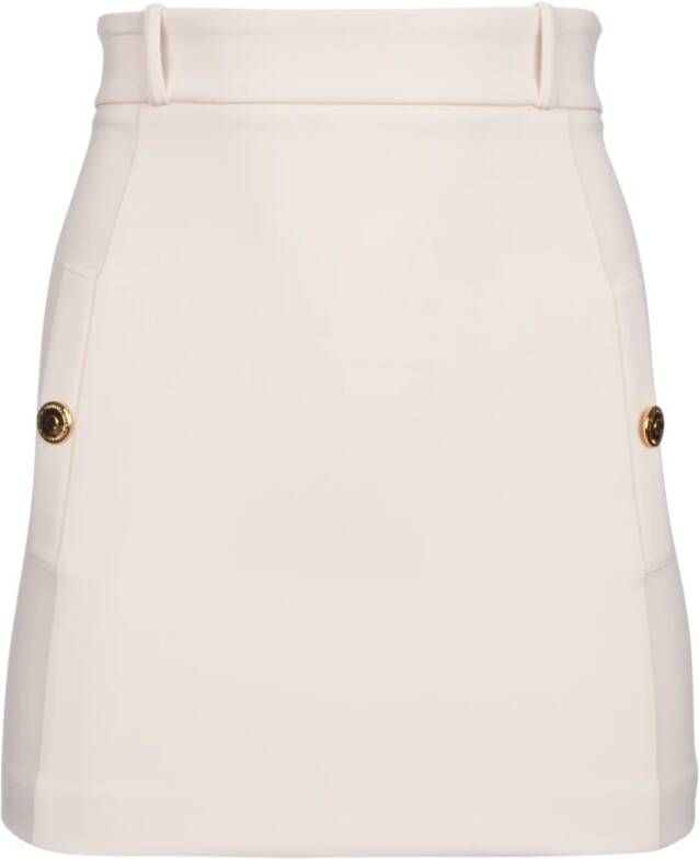 Elisabetta Franchi "Korte Rok Modieus Ontwerp" Beige Dames
