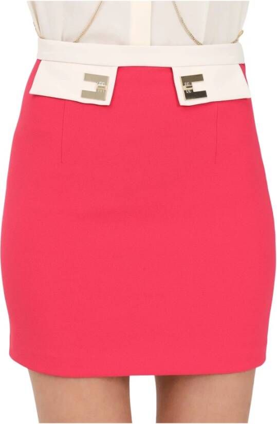 Elisabetta Franchi Short Skirts Roze Dames
