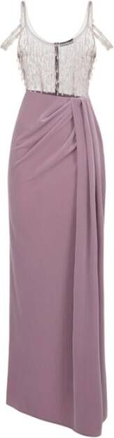 Elisabetta Franchi Lange jurk Purple Dames
