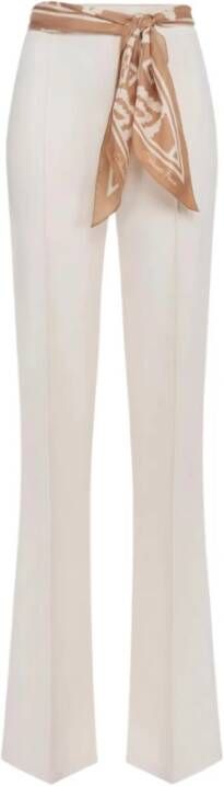 Elisabetta Franchi Leather Trousers White Dames