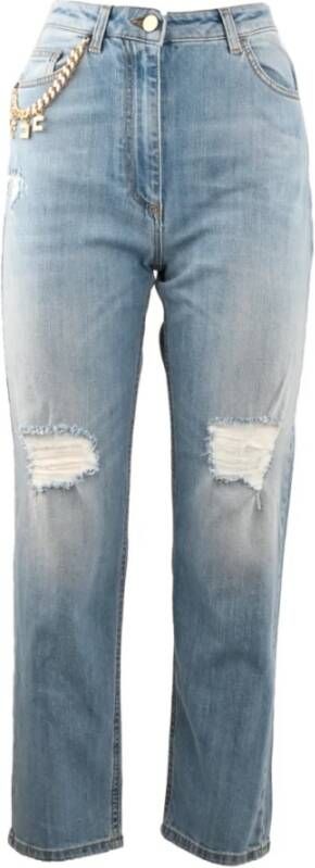 Elisabetta Franchi Lichtblauwe Cropped Jeans Blauw Dames