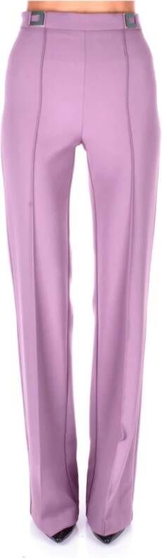 Elisabetta Franchi Logo Front Broek Purple Dames