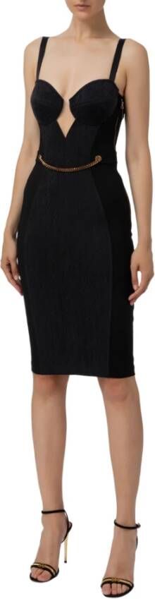 Elisabetta Franchi Midi Dresses Zwart Dames