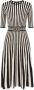 Elisabetta Franchi Midi-jurk met tweekleurige geplooide rok Zwart Dames - Thumbnail 1