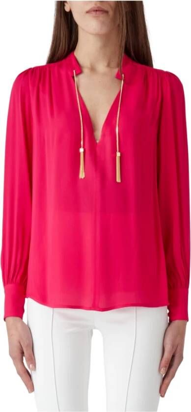 Elisabetta Franchi "Moderne Statement Shirt Ca00531E2" Paars Dames