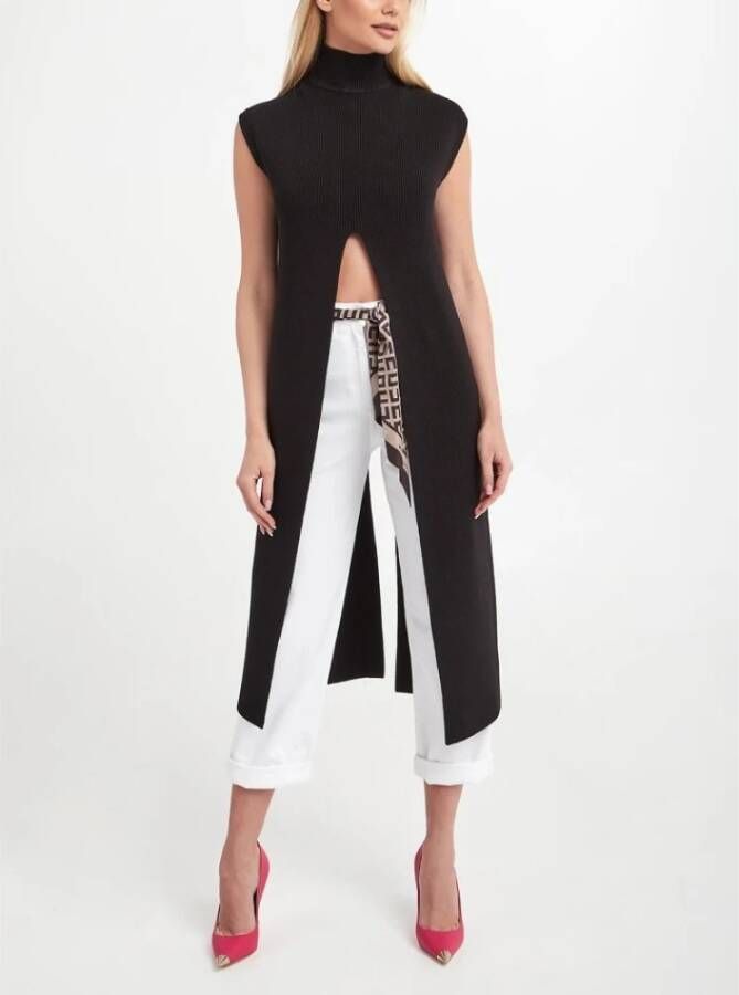 Elisabetta Franchi "Mouwloze Jersey Top" Zwart Dames