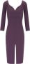 Elisabetta Franchi Paarse Midi Sheath Jurk met Logo Detail Purple Dames - Thumbnail 1