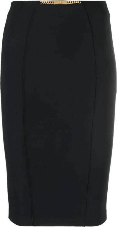 Elisabetta Franchi Elegante Rok 100% Samenstelling Black Dames