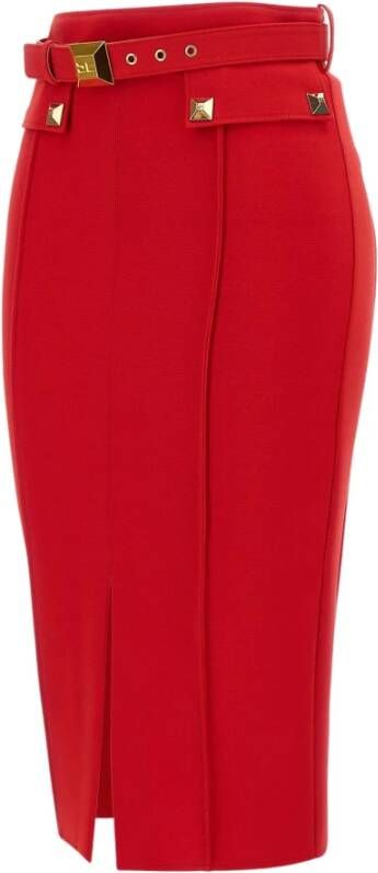 Elisabetta Franchi "Rode Pencilrok" Rood Dames