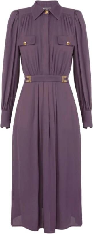 Elisabetta Franchi Shirt Dresses Purple Dames