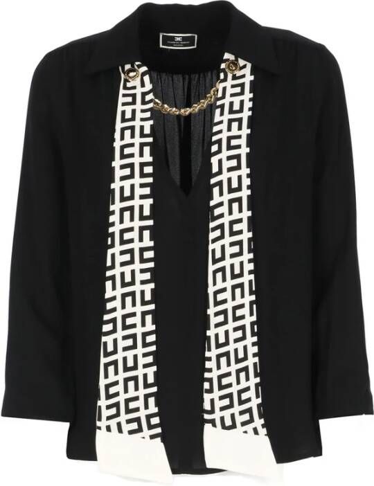 Elisabetta Franchi Blouse overhemd Zwart Dames