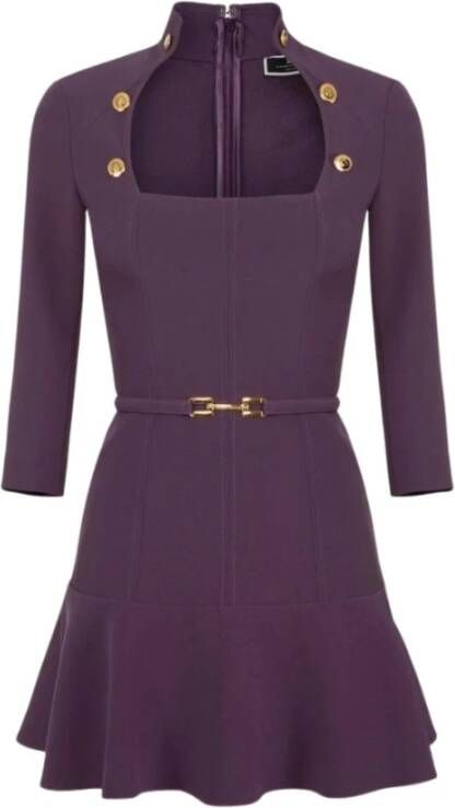 Elisabetta Franchi Short Dresses Purple Dames