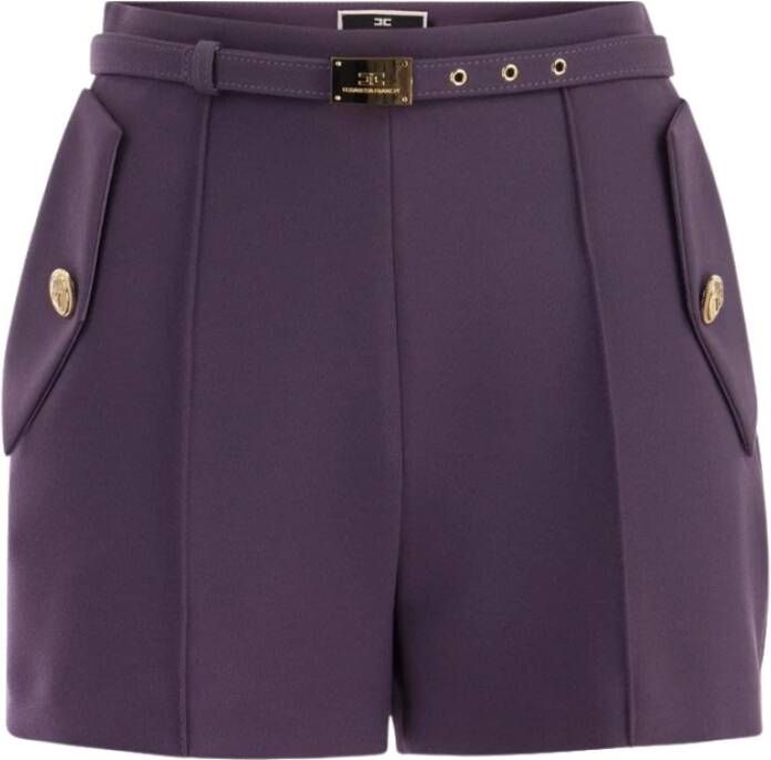 Elisabetta Franchi Short Shorts Purple Dames