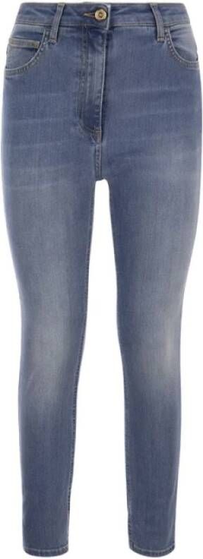 Elisabetta Franchi Skinny Jeans met hoge taille Blauw Dames