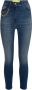 Elisabetta Franchi Skinny Jeans van Stretchkatoen met Gouden Metalen Ketting Blauw Dames - Thumbnail 1