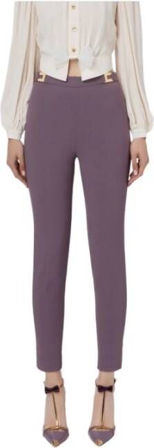 Elisabetta Franchi Skinny Trousers Purple Dames